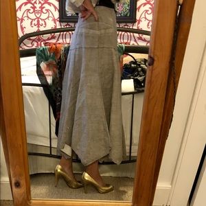 Ladies cute linen maxi skirt